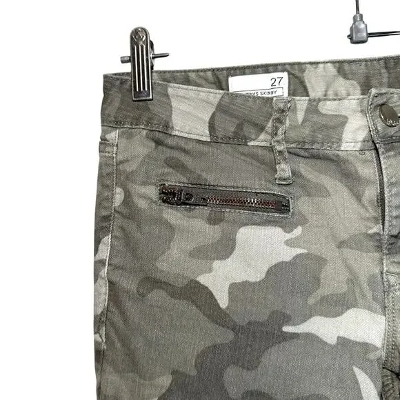 Gap 1969 Womens Camouflage Low Rise Always Skinny Zipper Pocket Jeans 27 Grunge - Picture 5 of 12